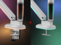 One for All DM8220 21"-45" Monitor asztali tartó kar - Fehér (2 kijelző)