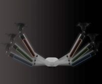 One for All DM8220 21"-45" Monitor asztali tartó kar - Fehér (2 kijelző)