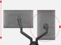 One for All DM4210 13"-35" Monitor asztali tartó kar - Fekete (2 kijelző)