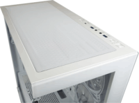 LC-Power LC-715W-ON Midi Torony Számítógépház + 4db 120mm ARGB ventilátor - Fehér