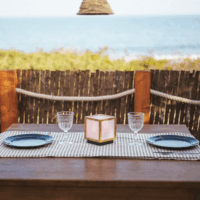 New Garden Vega Bambusz Kültéri asztali Solar LED lámpa 14cm - Barna