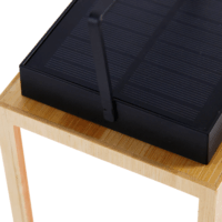 New Garden Vega Bambusz Kültéri asztali Solar LED lámpa 14cm - Barna