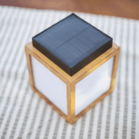 New Garden Vega Bambusz Kültéri asztali Solar LED lámpa 14cm - Barna