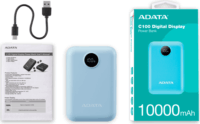 A-Data C100 Powerbank USB-A + Type-C / 10000mAh 20W - Kék