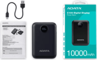 A-Data C100 Powerbank USB-A + Type-C / 10000mAh 20W - Fekete