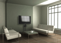 One for All BM4673 42"-90" LCD TV / Monitor Gurulós Padlóállvány - Fekete