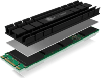 ICY BOX IB-M2HS-701 M.2 SSD Hűtőborda készlet - Feket