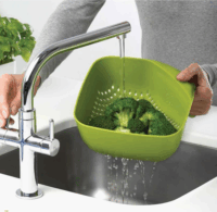 Joseph Joseph 40088 Műanyag négyzet alakú konyhai szűrőedény - Zöld