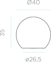 New Garden Buly 40 Kör alakú Beltéri/Kültéri Solar lámpa 40cm - Fehér