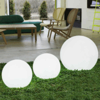 New Garden Buly 40 Kör alakú Beltéri/Kültéri Solar lámpa 40cm - Fehér