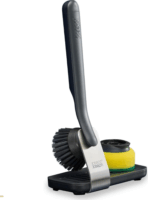 Joseph Joseph 6500011 SkinTech Mosogatókefe és Szivacs készlet acél álvánnyal - Fekete