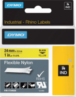 Dymo 1734525 Rhino 24mm / 4m Feliratozókép szalag - Sárga alapon fekete