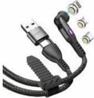 STATIK 360Pro USB-C/A apa - USB-C/MicroUSB/Lightning adat és töltőkábel 2m - Fekete