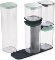 Joseph Joseph Podium Műanyag ételtároló készlet (5 db) - Átlátszó / Zöld