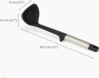 Joseph Joseph 10572 Rozsdamentes acél és szilikon Merőkanál - Fekete/Inox