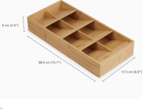 Joseph Joseph DrawerStore Bambusz Konyhai Evőeszköz Rendszerező - Barna