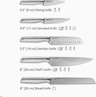 Joseph Joseph 10563 Rozsdamentes acél késkészlet 5 darabos - Inox