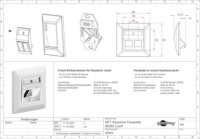 Goobay 95902 2xRJ45 Keystone süllyesztett Fali Aljzat - Fehér