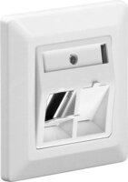 Goobay 95902 2xRJ45 Keystone süllyesztett Fali Aljzat - Fehér