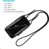 FIXED Univerzális vízálló telefontok 7"-ig - Fekete