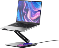 Alogic Elite 13" - 17" Aluminum laptoptartó állvány wireless töltővel - Fekete