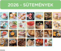 Nebulo Sütemények 2026 Kétheti Falinaptár 22 x 22 cm