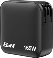 Verbatim 32216 Mini GaN 3xUSB-C 1xUSB-A Hálózati gyorstöltő 165W + utazó adapterek (US/EU/UK) - Fekete