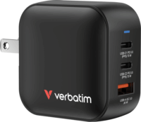 Verbatim 32229 Mini GaN 2xUSB-C PD 1xUSB-A Hálózati gyorstöltő 70W - Fekete