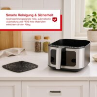 Solis Air Fry & Dry XL Typ 8200 Forrólevegős sütő / Szárító 7,5 L 1870 Watt - Ezüst / Fekete