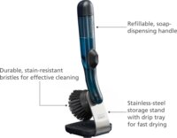 Joseph Joseph SinkTech Mosogató kefe Rozsdamentes acél tároló állvánnyal