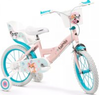 Toimsa Cuddly gyerek kerékpár babaüléssel és kosárral 16" - Többszínű