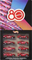 Mattel Hot Wheels 8 darabos Mattel 80. évfordulós kisautó szett - Piros