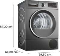 Bosch WQG245DREU Hőszivattyús Szárítógép 9kg 110kWh - Szürke