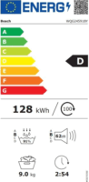 Bosch WQG245DREU Hőszivattyús Szárítógép 9kg 110kWh - Szürke
