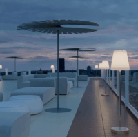 New Garden Lola Slim 120 LED Solar Beltéri/Kültéri Állólámpa 119cm - Szürke