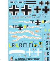 Italeri 1292S Ju-87 B2/R2 Stuka repülőgép műanyag makett 1:72 Csomagolássérült