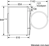 Bosch WNC254A0BY Elöltöltős Mosó-Szárítógép - Fehér