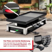 Solis 3in1 Typ 7911 Elektromos Asztali Grillsütő és Raclette 1500 Watt - Fekete/Ezüst