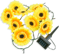 Garden of Eden 11762B LED Napelemes Virágos fényfüzér 2.4m - Melegfehér