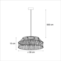 New Garden Calabardina Hang Fűggő mennyezeti lámpa - Fehér