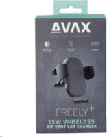 Avax WH600 Mobiltelefon autós tartó/ Wireless töltő 15W - Fekete