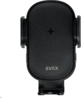 Avax WH600 Mobiltelefon autós tartó/ Wireless töltő 15W - Fekete