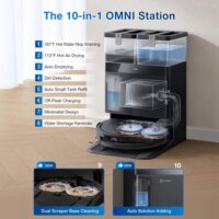 Ecovacs T50 OMNI Gen2 Robotporszívó felmosó funkcióval - Fekete