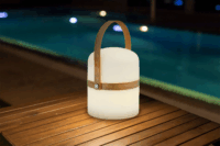 New Garden Bamboo Beltéri/Kültéri Hordozható LED asztali lámnpa 26,5 cm - Fehér