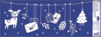 Andel Csillogó díszek karácsonyi ablakmatrica 60 x 23 cm - Többféle