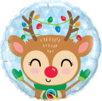 Kör alakú Szarvas mintás fólia lufi - 45 cm