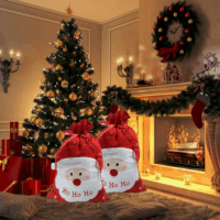 Godan Ho-ho-hó! Exkluzív mikulás zsák 50 x 75 cm - Piros