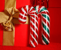 Cukorpálcika fólia lufi dekoráció - 98 cm