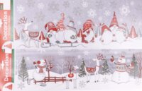 Csillámos karácsonyi ablakmatrica 21 x 60 cm - Többféle