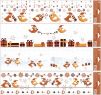 Andel Karácsonyi madárkák ablakmatrica 64 x 15 cm - Többféle